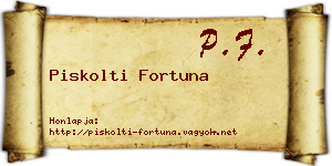 Piskolti Fortuna névjegykártya